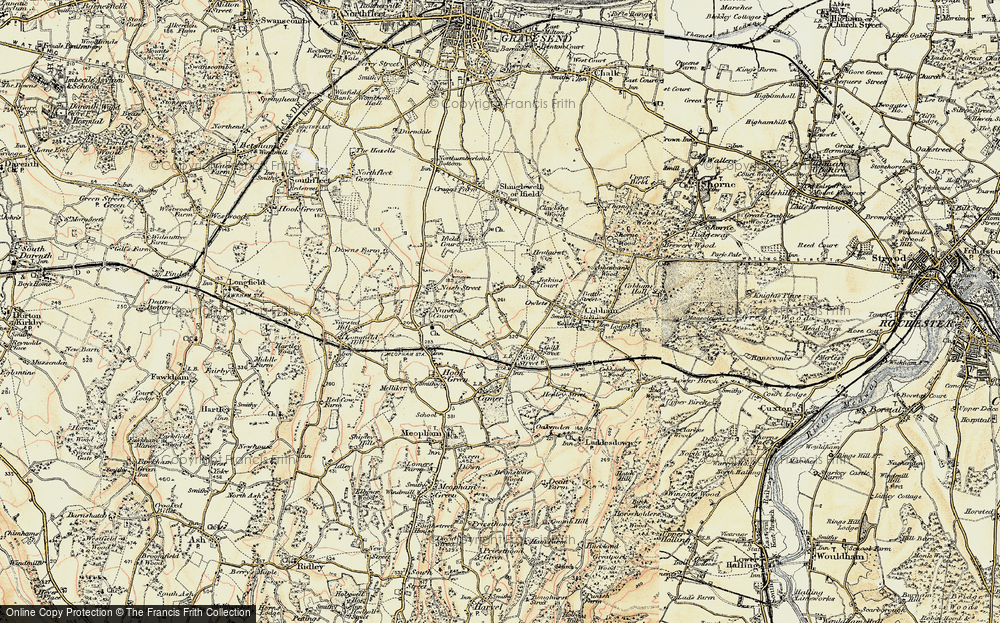 Old Map of Round Street, 1897-1898 in 1897-1898