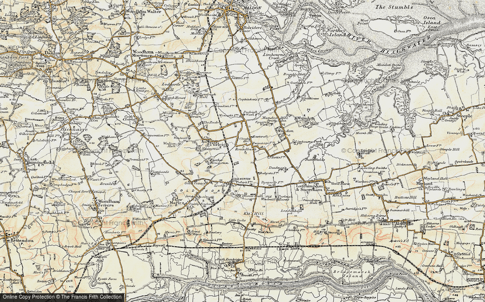 Old Map of Historic Map covering Eastcroft in 1898