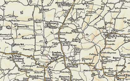 Old map of Roundbush Green in 1898-1899