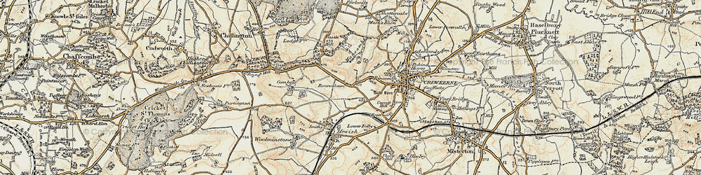 Old map of Roundham in 1898-1899