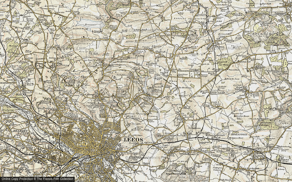 Old Map of Roundhay, 1903-1904 in 1903-1904