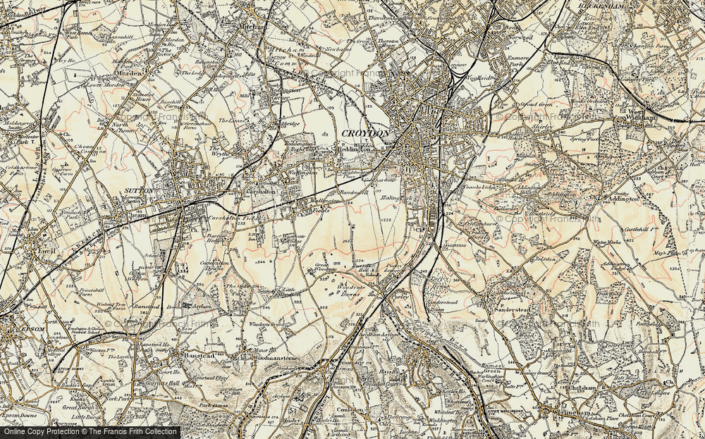 Old Map of Roundshaw, 1897-1902 in 1897-1902