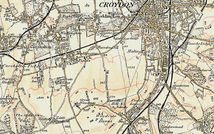 Old map of Roundshaw in 1897-1902