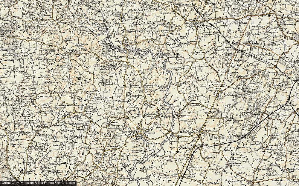 Old Map of Roundstreet Common, 1897-1900 in 1897-1900