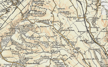 Old map of Rout's Green in 1897-1898