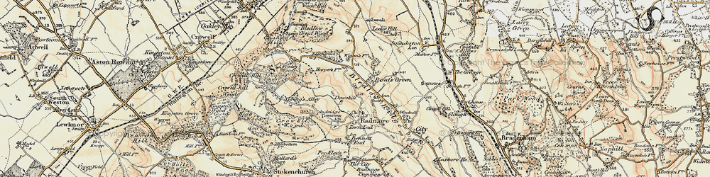 Old map of Rout's Green in 1897-1898