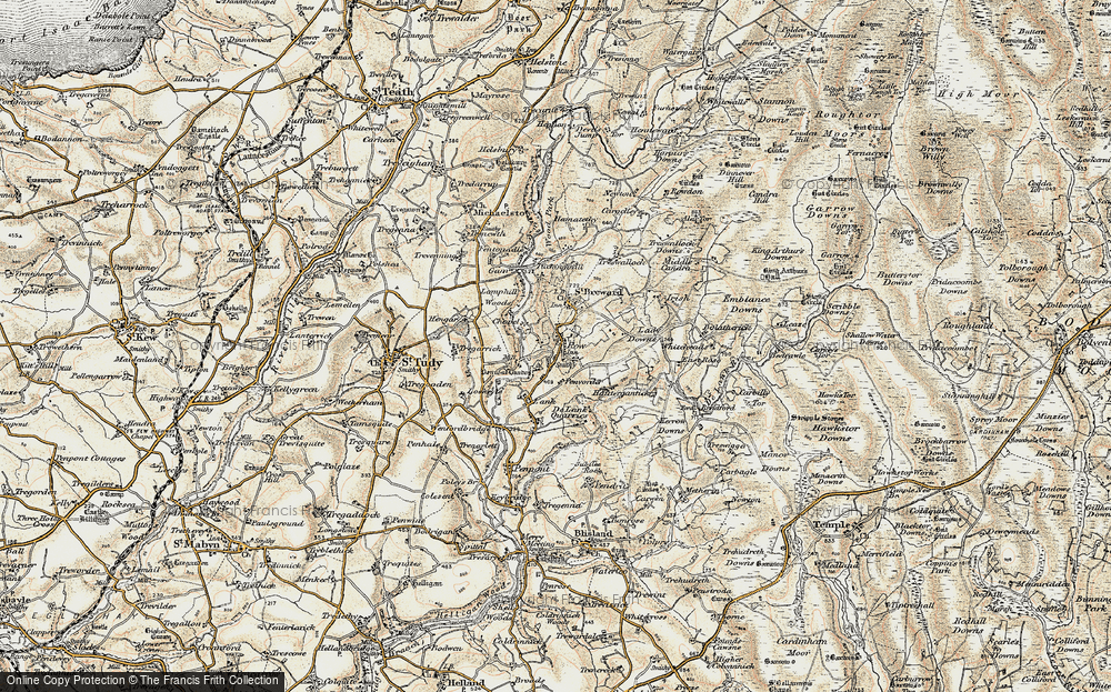 Old Map of Row, 1900 in 1900