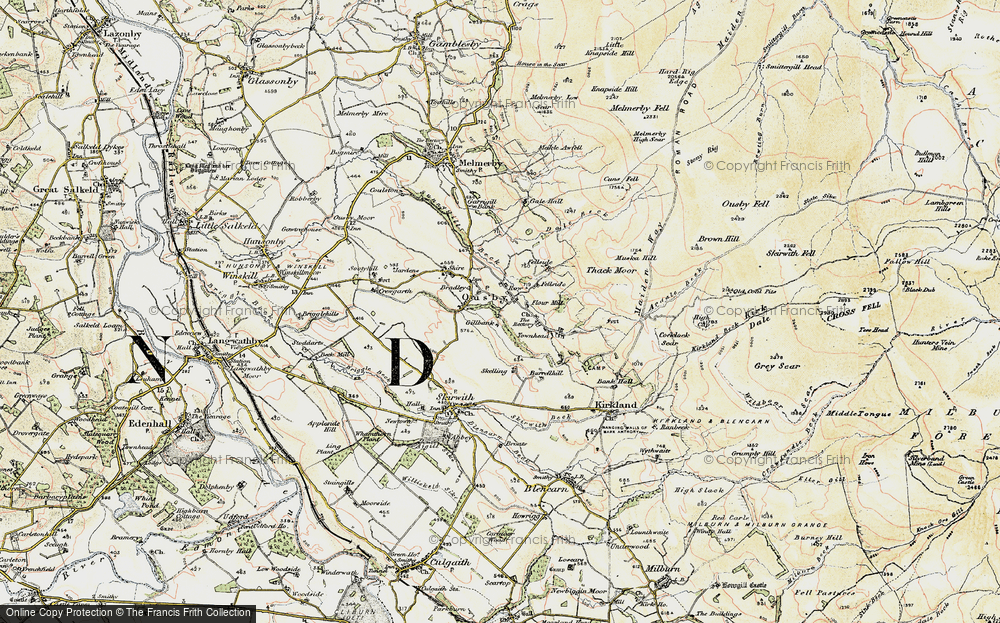 Old Map of Row, 1901-1904 in 1901-1904