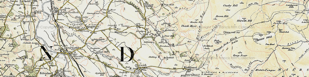 Old map of Row in 1901-1904