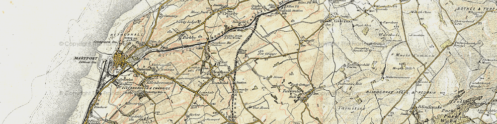 Old map of Row Brow in 1901-1905