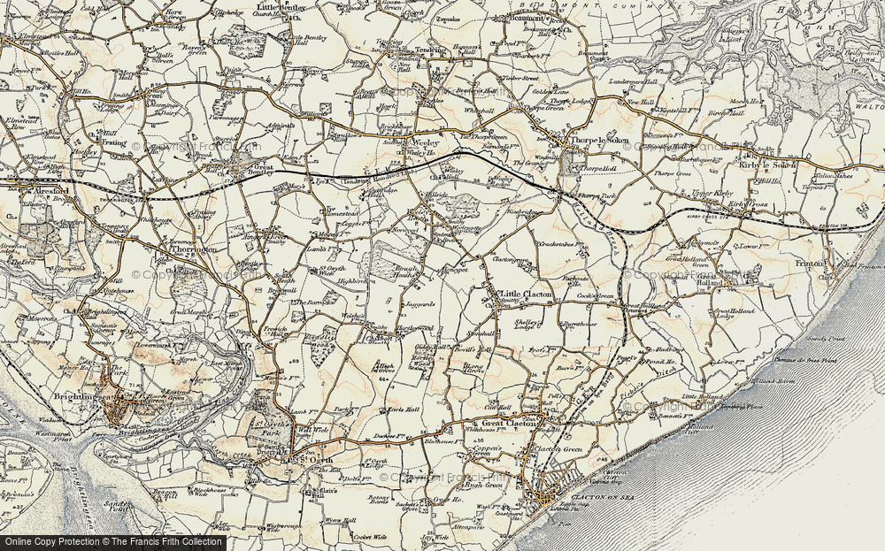 Old Map of Row Heath, 0-1899 in 0-1899