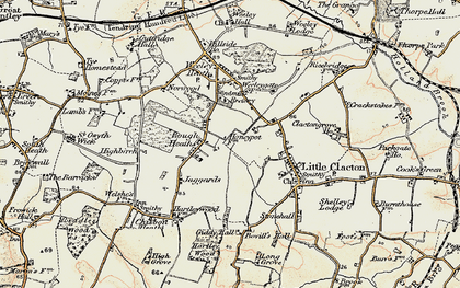 Old map of Picker's Ditch in 0-1899