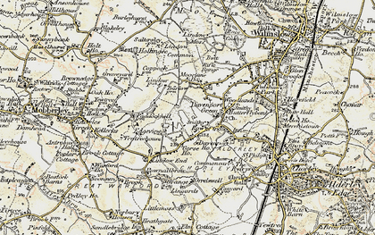 Old map of Row-of-trees in 1902-1903