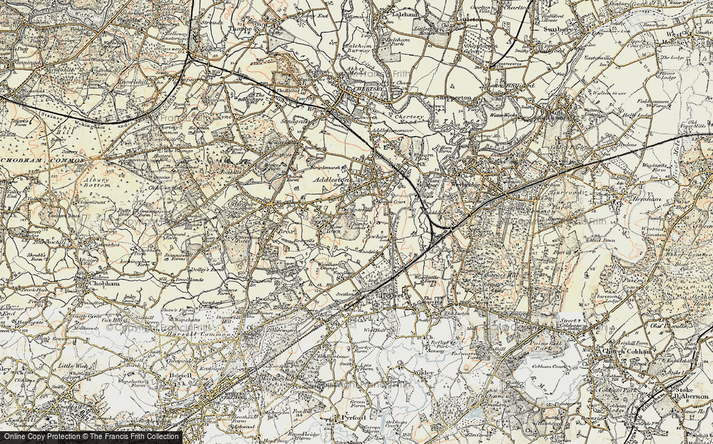 Old Map of Row Town, 1897-1909 in 1897-1909