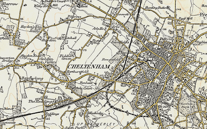 Old map of Rowanfield in 1898-1900