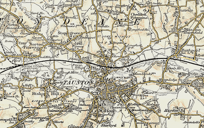 Old map of Rowbarton in 1898-1900