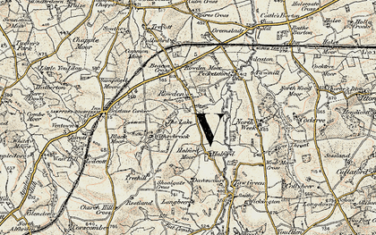 Old map of Rowden in 1899-1900