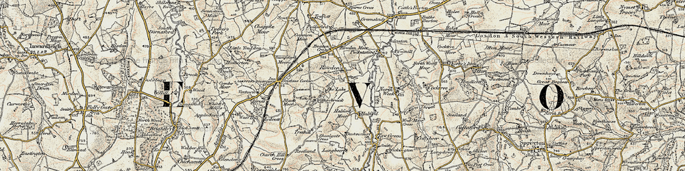 Old map of Rowden in 1899-1900