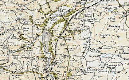 Old map of Rowfoot in 1901-1904