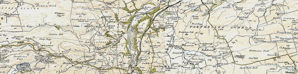 Old map of Rowfoot in 1901-1904