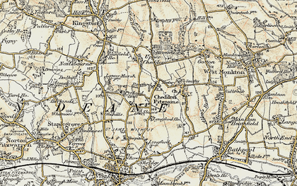 Old map of Rowford in 1898-1900