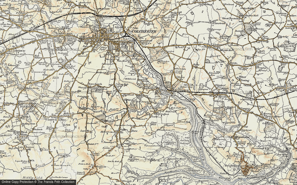 Old Map of Rowhedge, 1898-1899 in 1898-1899