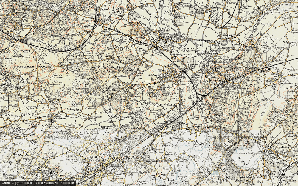 Old Map of Rowhill, 1897-1909 in 1897-1909