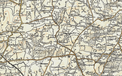 Old map of Rowhook in 1898-1909