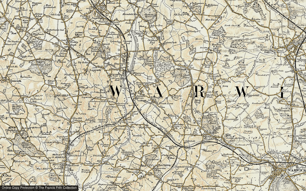 Old Map of Rowington, 1901-1902 in 1901-1902
