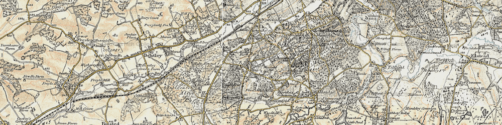 Old map of Rowledge in 1897-1909