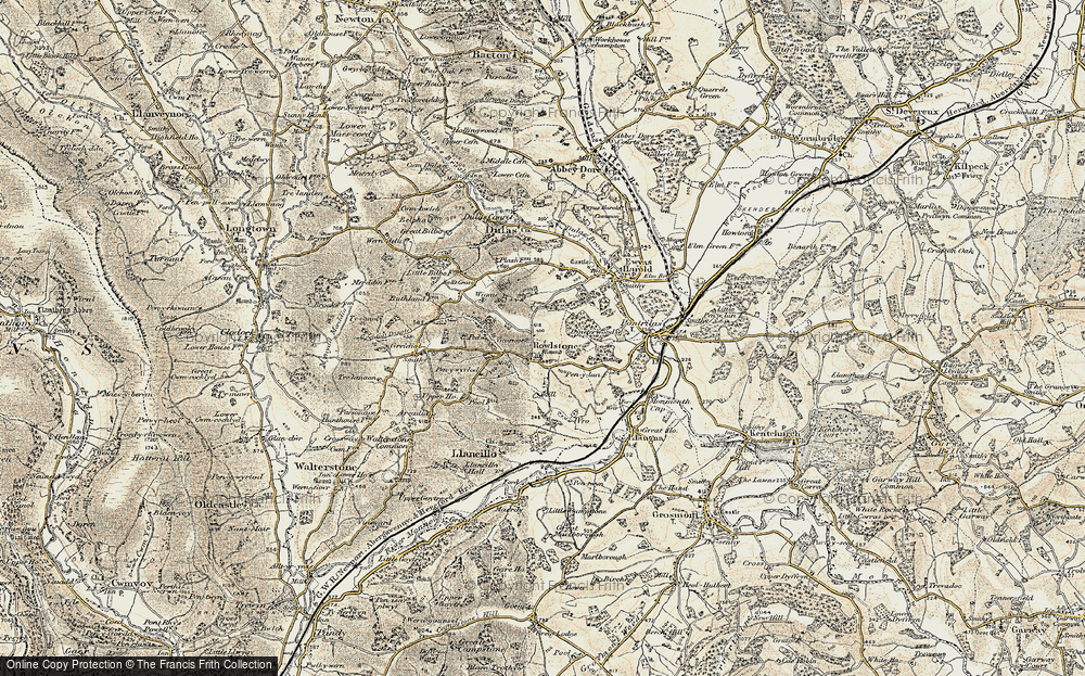 Old Map of Rowlestone, 1900 in 1900