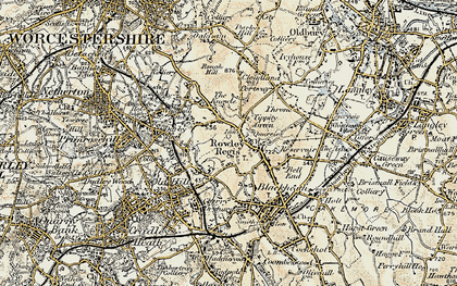 Old map of Rowley Regis in 1902