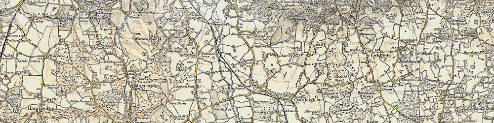 Old map of Rowly in 1897-1909