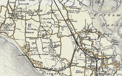 Old map of Rowner in 1897-1899