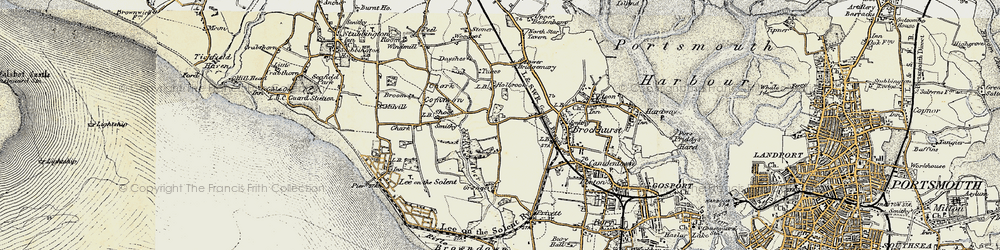Old map of Rowner in 1897-1899