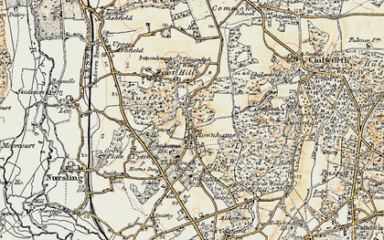 Old map of Rownhams in 1897-1909