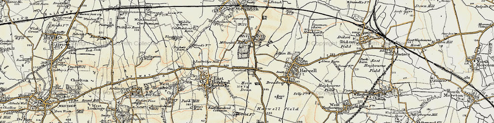 Old map of Rowstock in 1897-1899