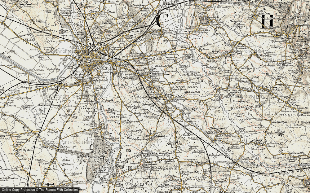 Old Map of Rowton, 1902-1903 in 1902-1903