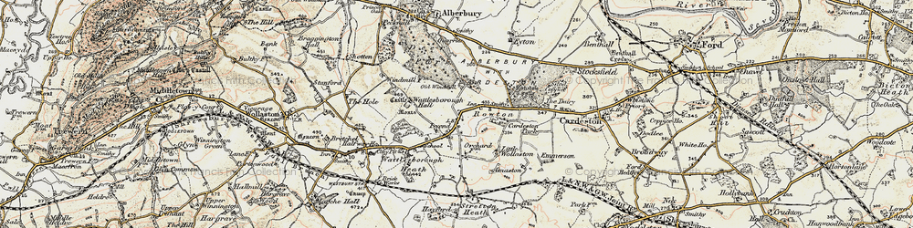 Old map of Rowton in 1902