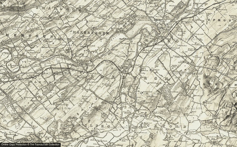 Old Map of Roxburgh, 1901-1904 in 1901-1904