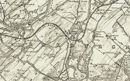 Old map of Roxburgh in 1901-1904