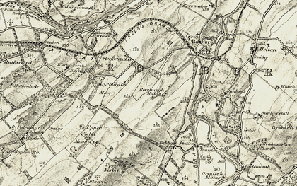 Old map of Roxburgh Mains in 1901-1904