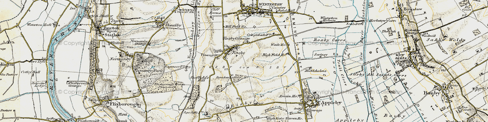 Old map of Brackenholmes in 1903-1908