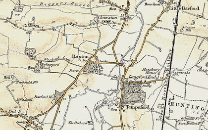 Old map of Roxton in 1898-1901