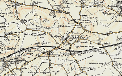 Old map of Royal Wootton Bassett in 1898-1899