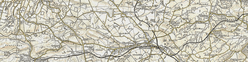 Old map of Royd Moor in 1903
