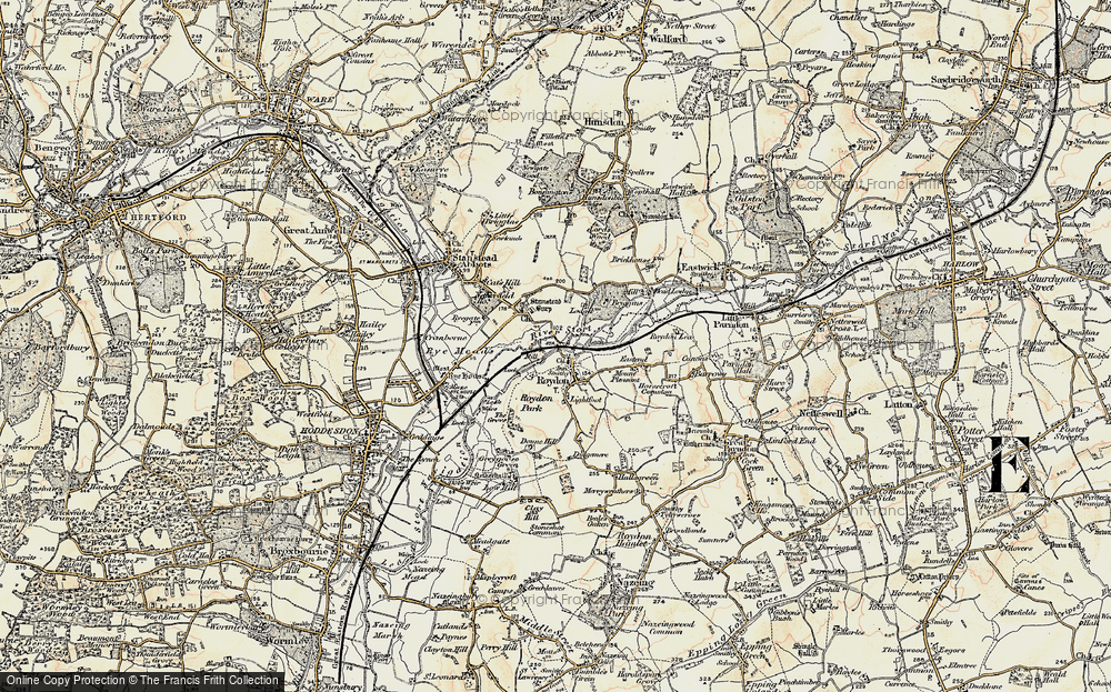 Old Map of Historic Map covering Lightfoots in 1898