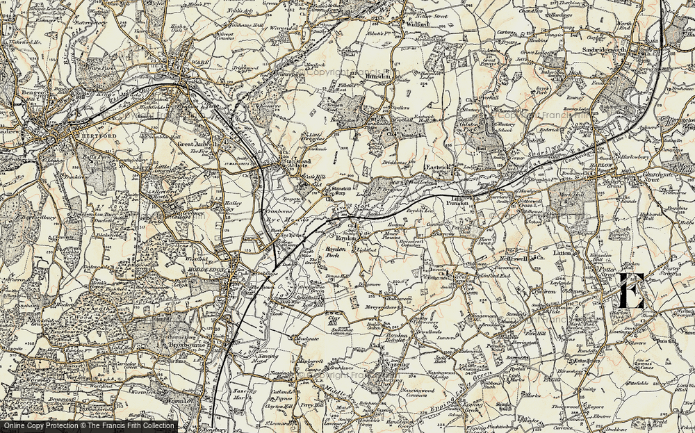 Historic Ordnance Survey Map of Roydon, 1898 Francis Frith