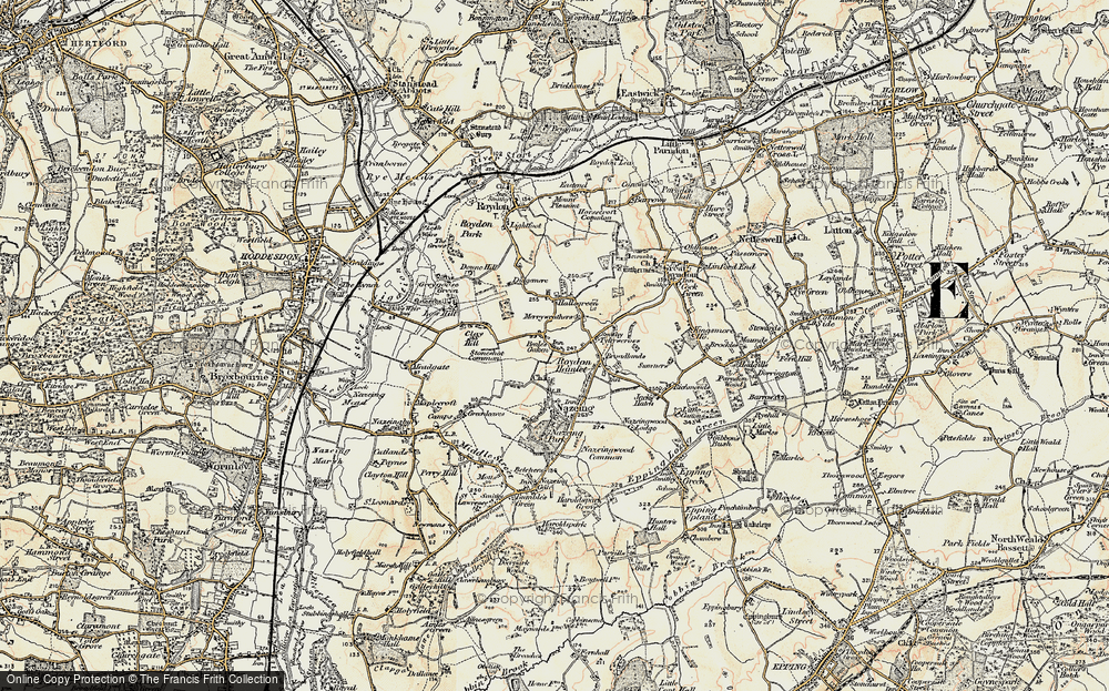 Old Map of Roydon Hamlet, 1898 in 1898