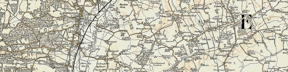 Old map of Roydon Hamlet in 1898